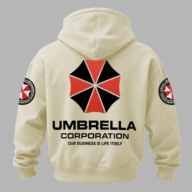 Resident Evil Umbrella Corporation Printed Fleece-lined Unisex Hoodie Image - 8