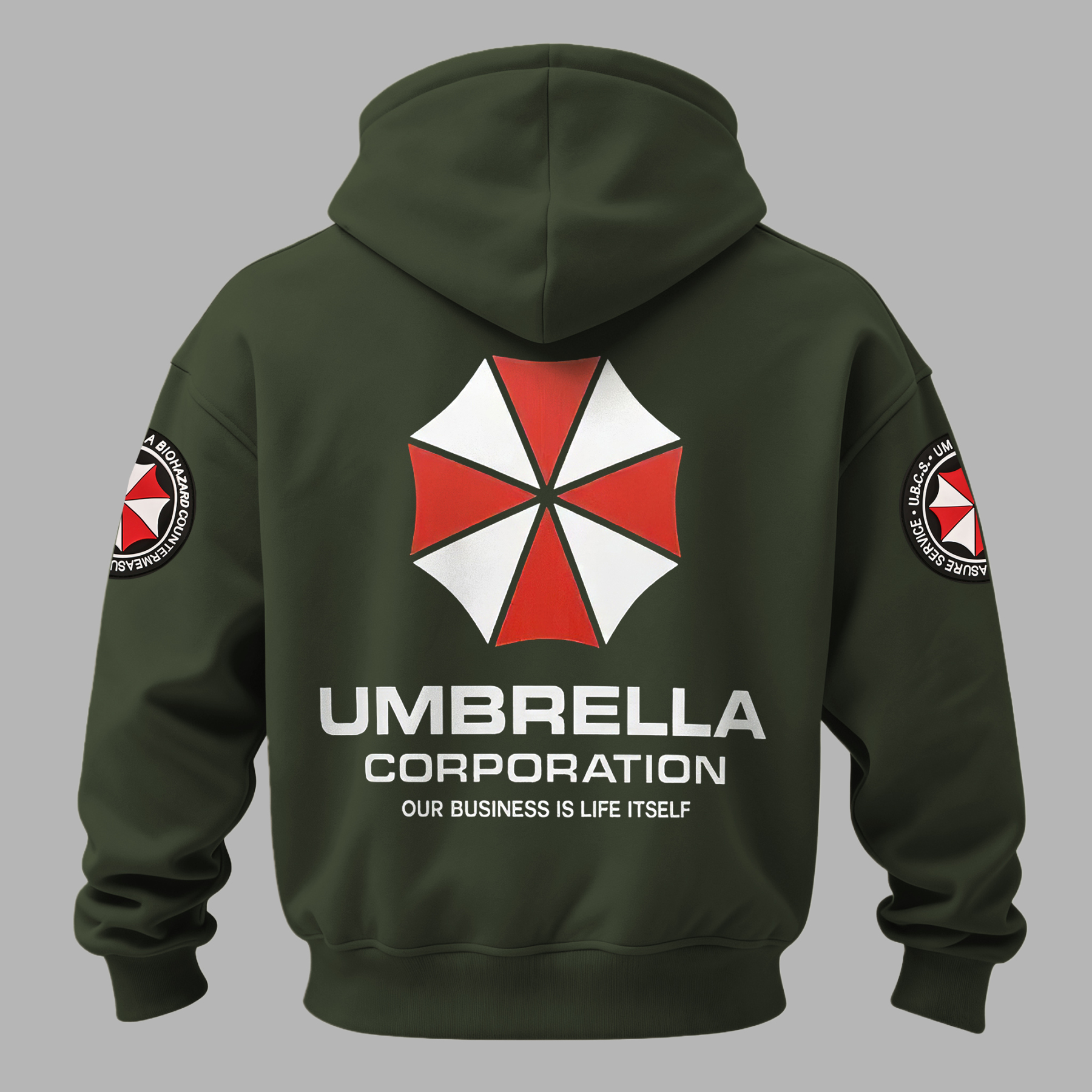 Resident Evil Umbrella Corporation Printed Fleece-lined Unisex Hoodie Image - 10
