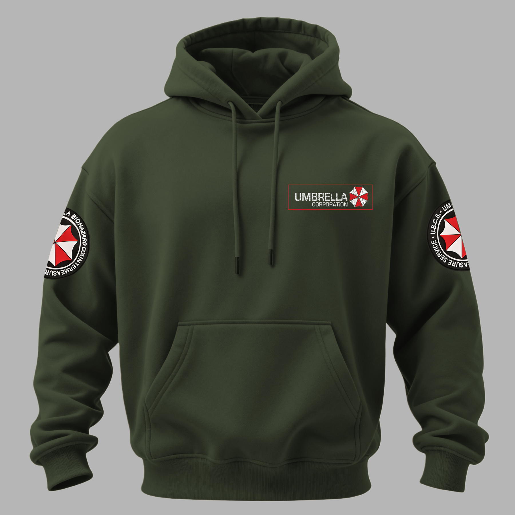 Resident Evil Umbrella Corporation Printed Fleece-lined Unisex Hoodie Image - 11