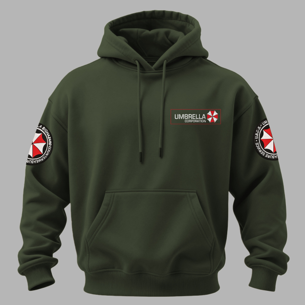 Resident Evil Umbrella Corporation Printed Fleece-lined Unisex Hoodie Image - 11