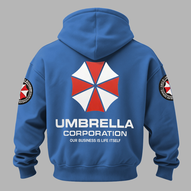 Resident Evil Umbrella Corporation Printed Fleece-lined Unisex Hoodie Image - 12