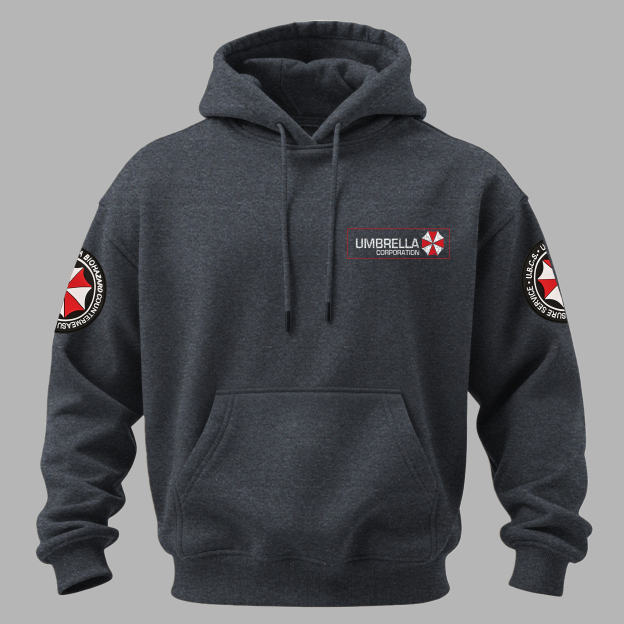 Resident Evil Umbrella Corporation Printed Fleece-lined Unisex Hoodie Image - 15
