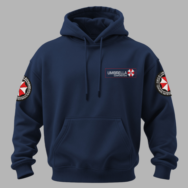 Resident Evil Umbrella Corporation Printed Fleece-lined Unisex Hoodie Image - 16