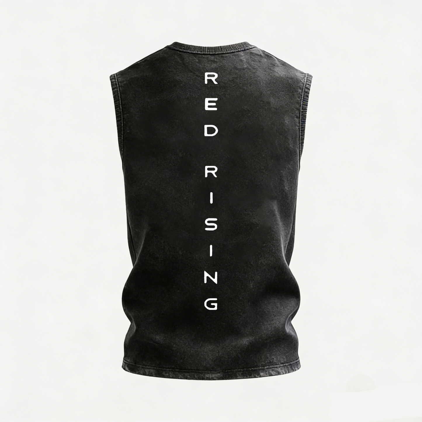 Red Rising Printed Men's Washed Vest Image - 4