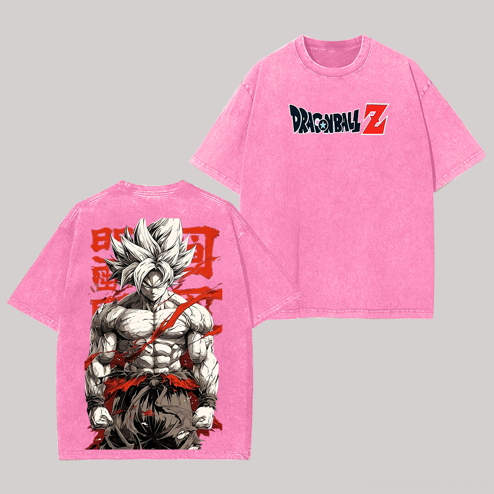 Dragon Ball Z Goku Printed Unisex Washed T-Shirt