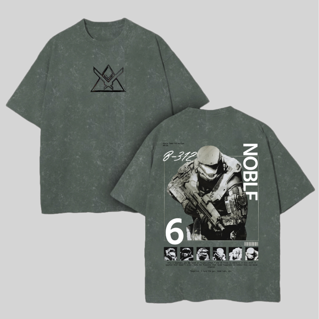 Halo: Reach Printed Unisex Washed T-Shirt Image - 6