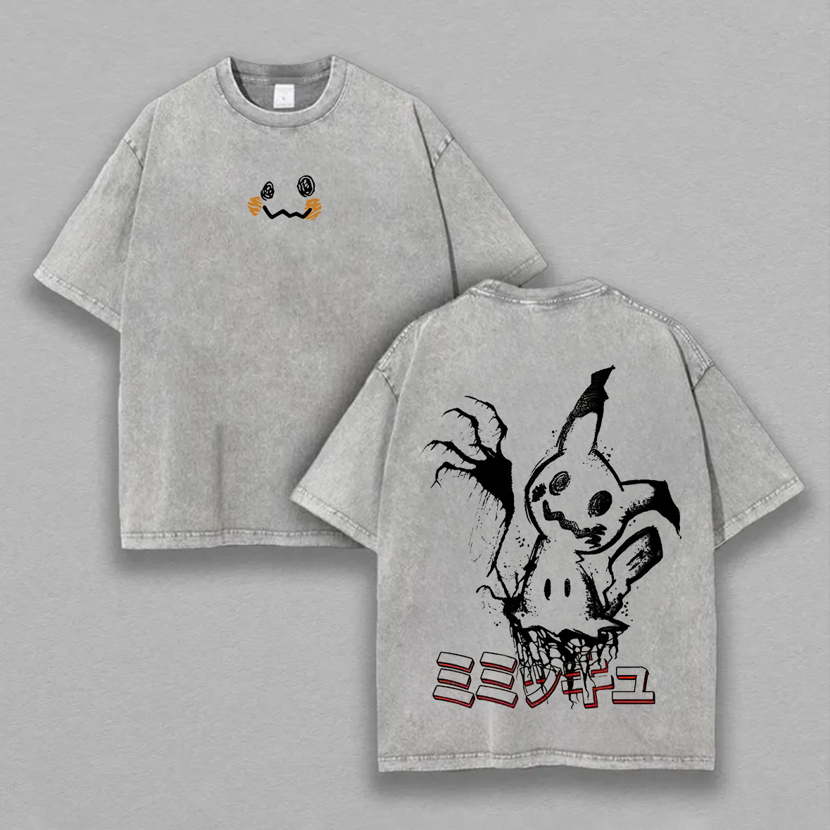  Mimikyu Printed Unisex Washed T-Shirt Image - 1