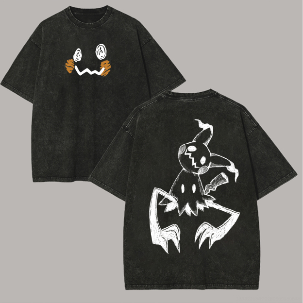  Mimikyu Printed Unisex Washed T-Shirt Image - 1