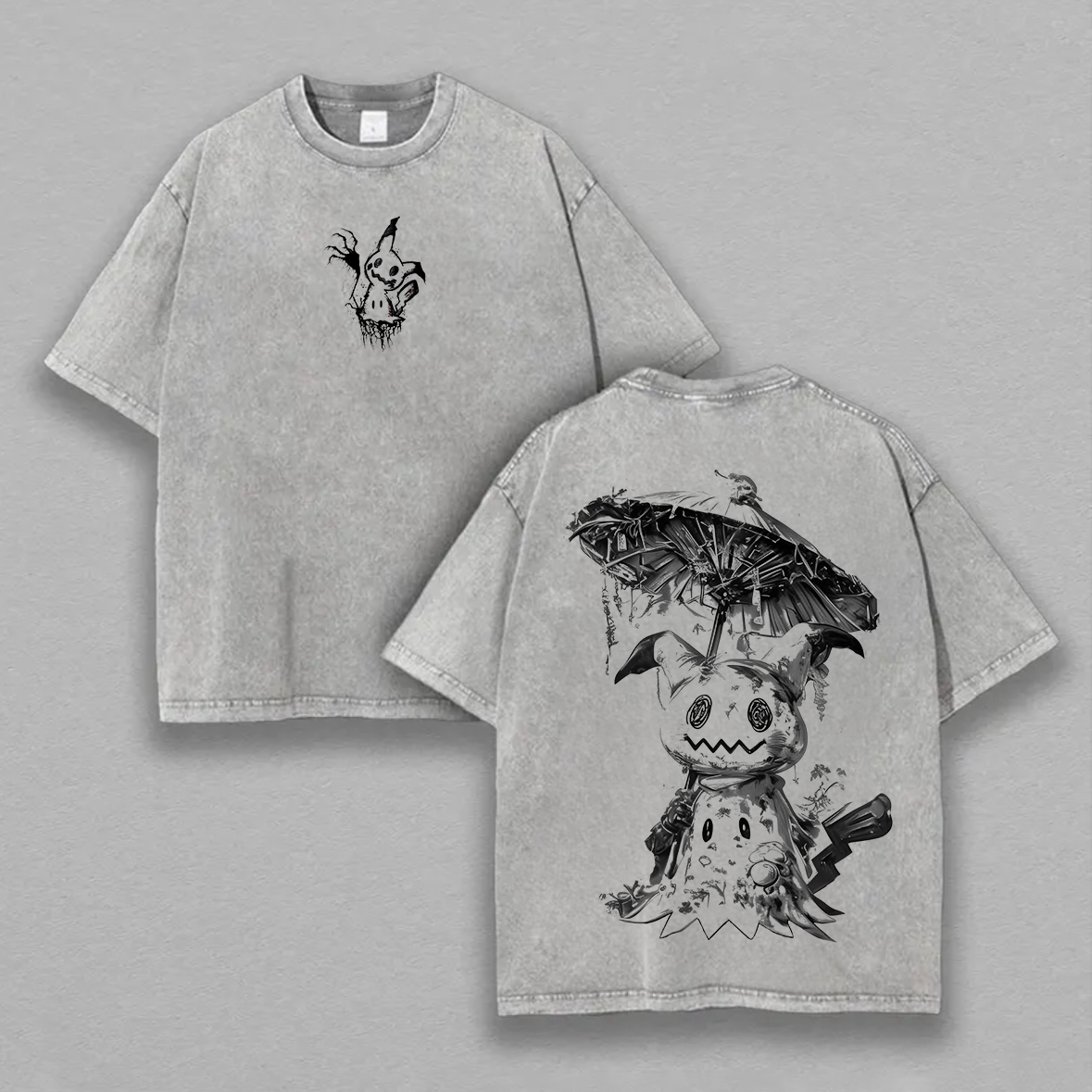  Mimikyu Printed Unisex Washed T-Shirt Image - 1