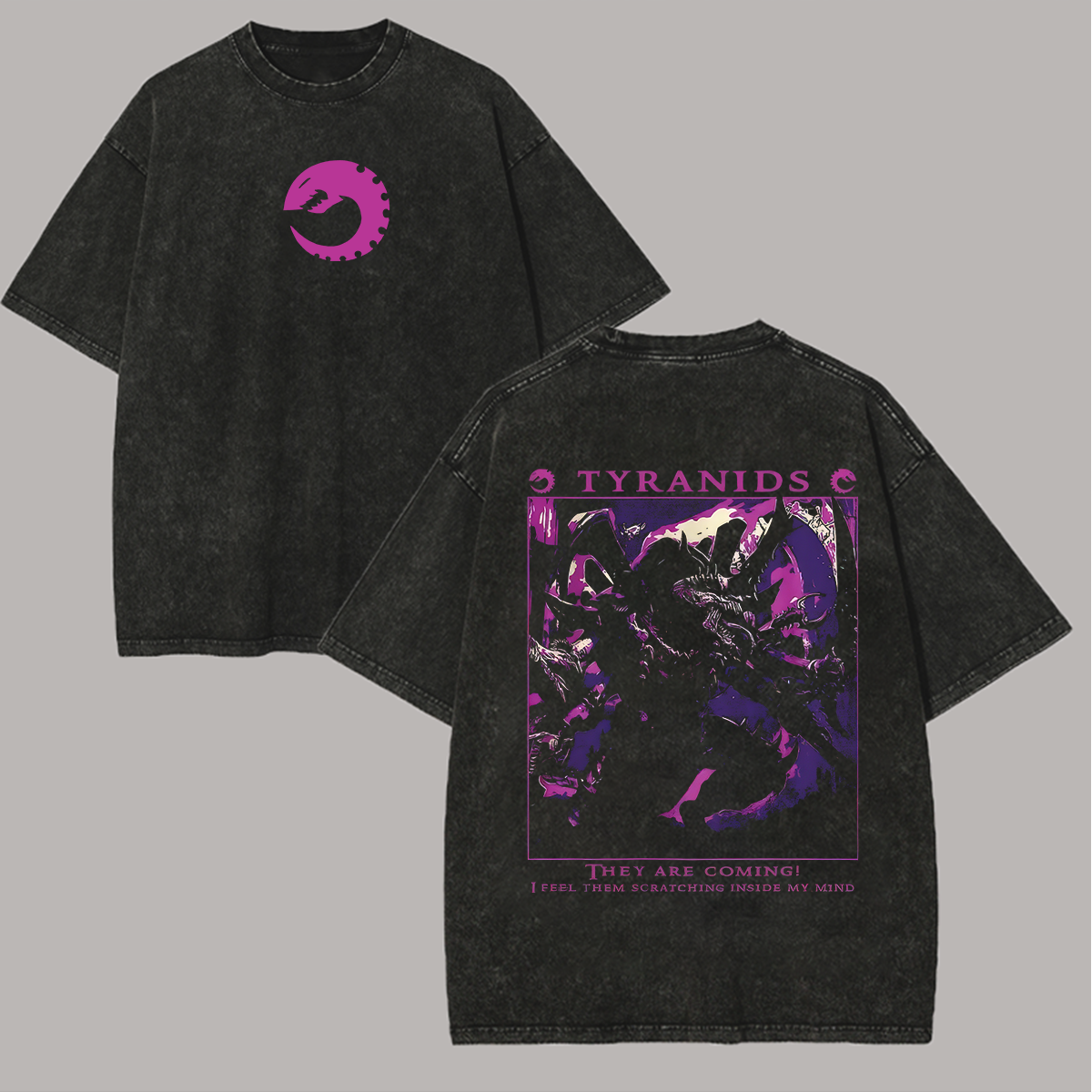 40K Tyranids Printed Unisex Washed T-Shirt