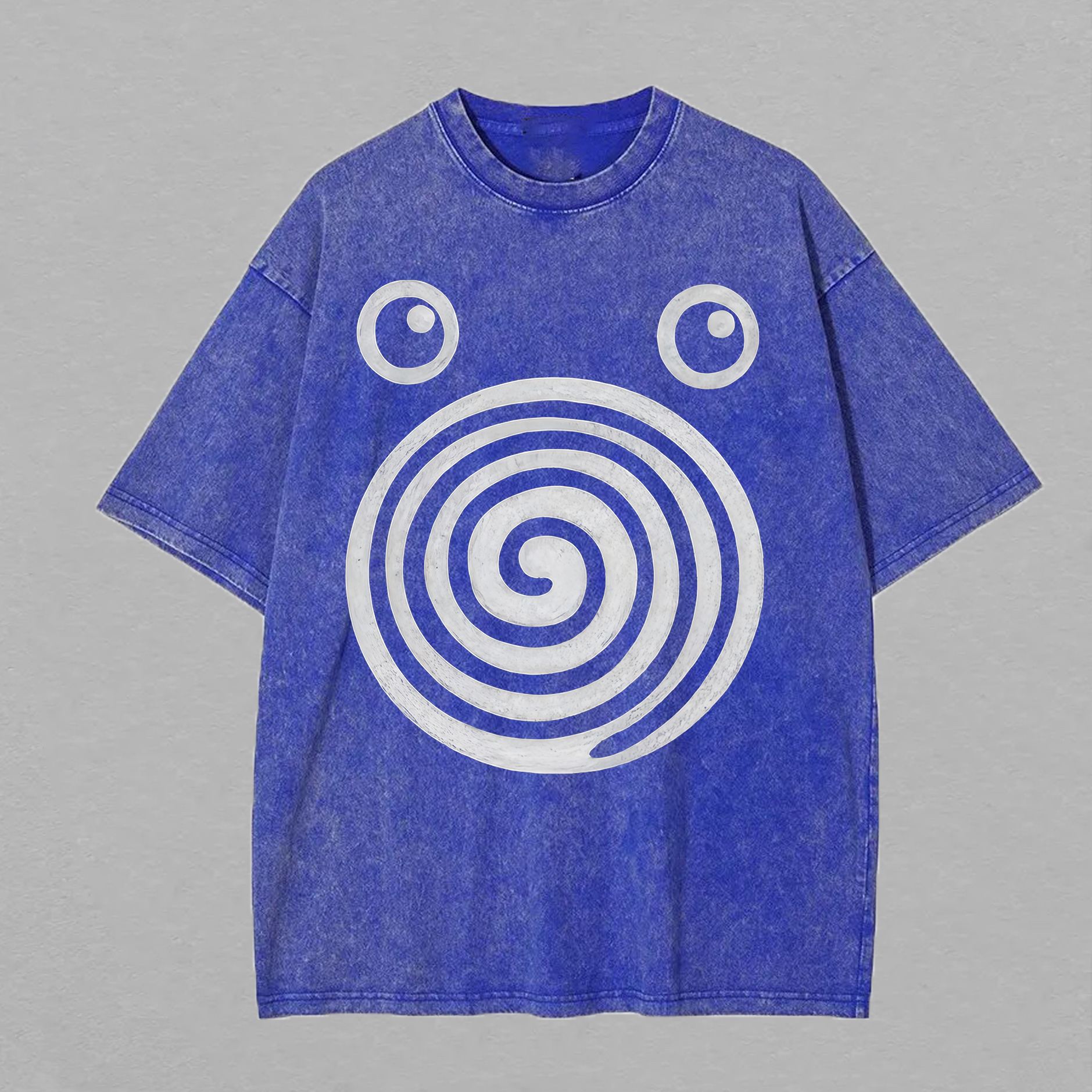  Poliwhirl Printed Unisex Washed T-Shirt Image - 2