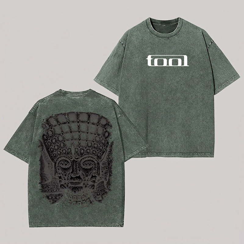 Tool Band Printed Unisex Washed T-Shirt Image - 2