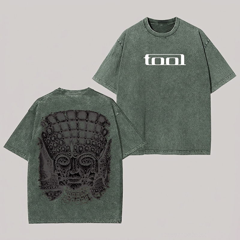 Tool Band Printed Unisex Washed T-Shirt Image - 2