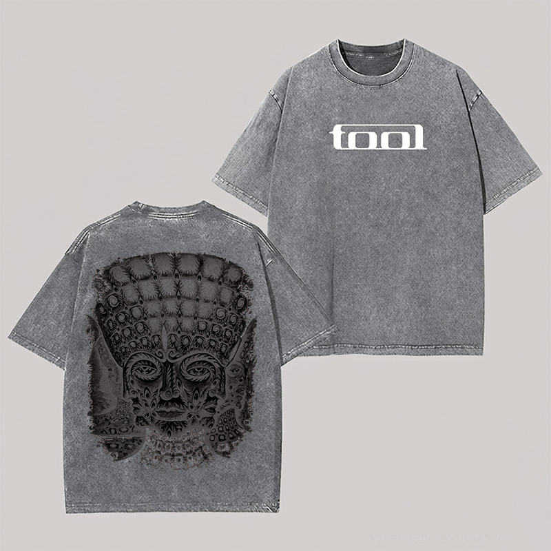 Tool Band Printed Unisex Washed T-Shirt Image - 3