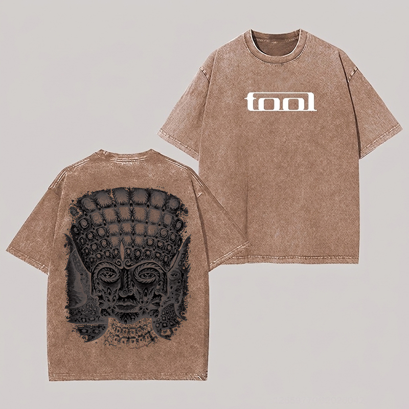 Tool Band Printed Unisex Washed T-Shirt Image - 4