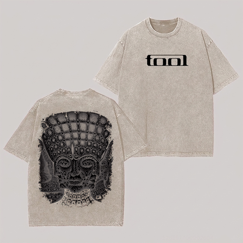 Tool Band Printed Unisex Washed T-Shirt Image - 5