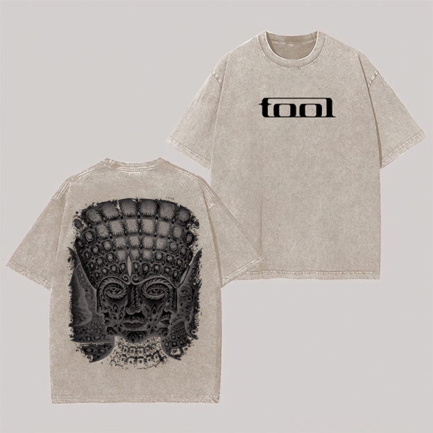 Tool Band Printed Unisex Washed T-Shirt Image - 5