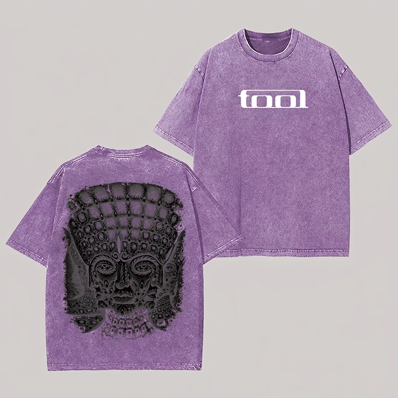 Tool Band Printed Unisex Washed T-Shirt Image - 8