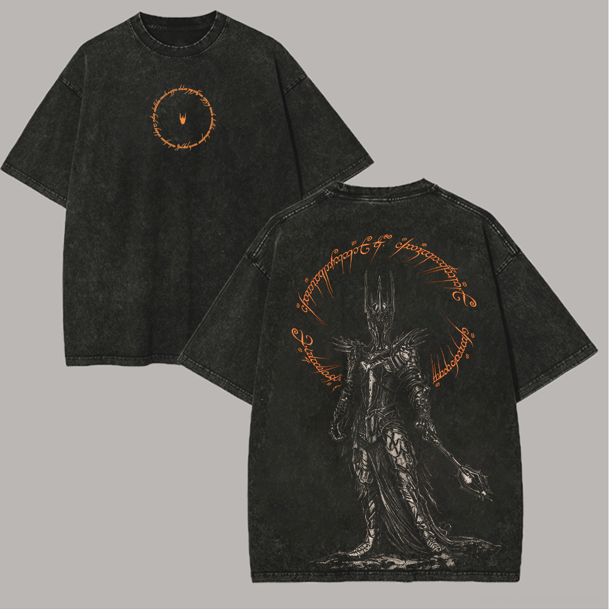LOTR Sauron Printed Unisex Washed T-Shirt