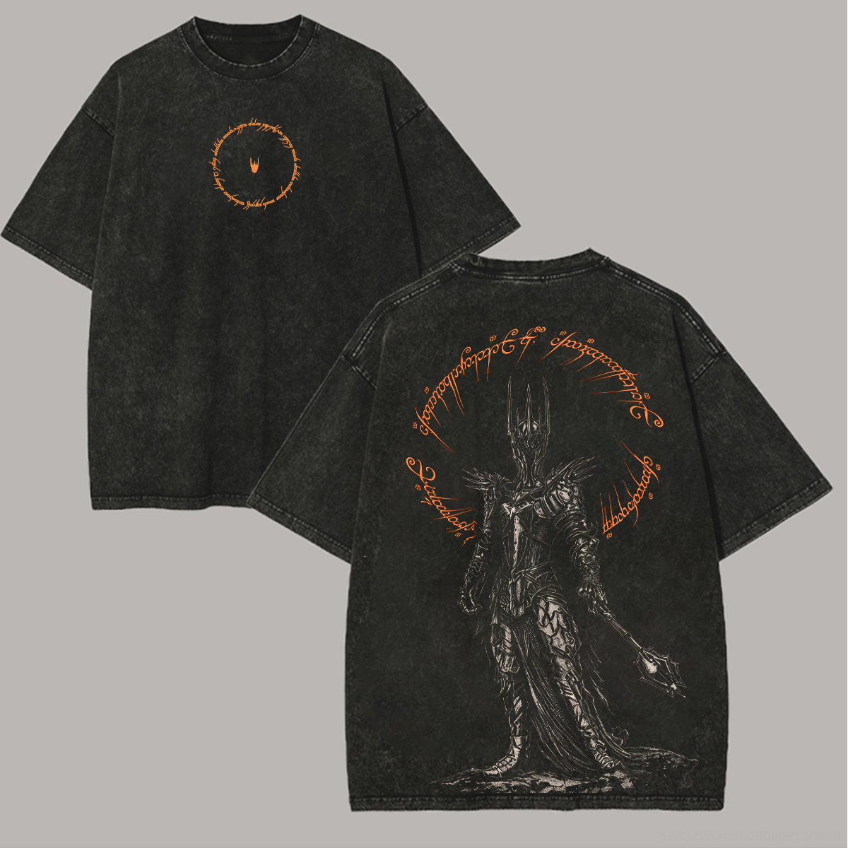 LOTR Sauron Printed Unisex Washed T-Shirt