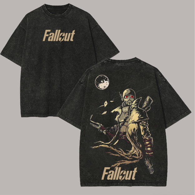 Fallout: New Vegas Printed Unisex Washed T-Shirt Image - 1
