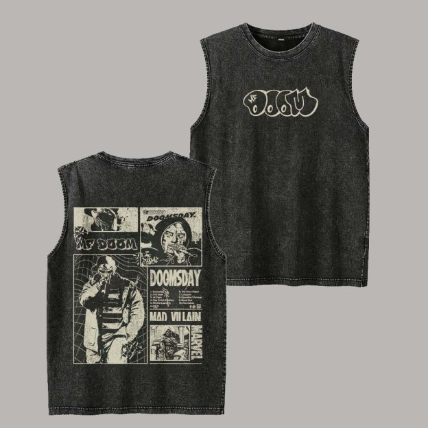 MF DOOM Printed Men's Washed Vest