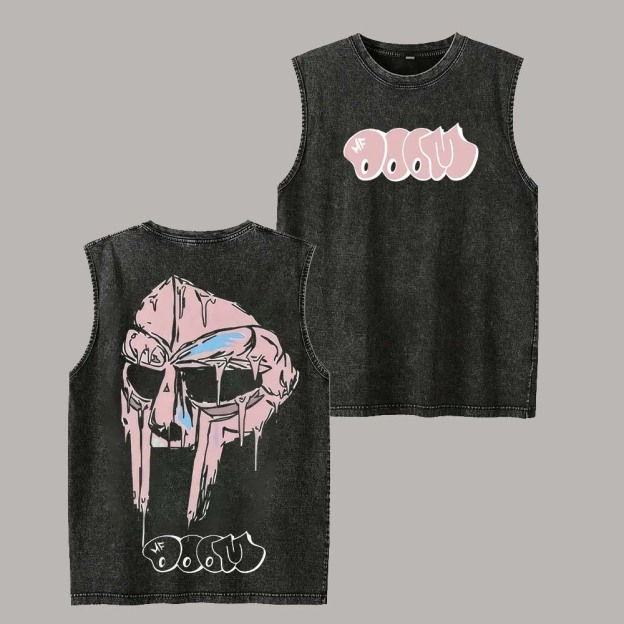 MF DOOM Mask Printed Men's Washed Vest