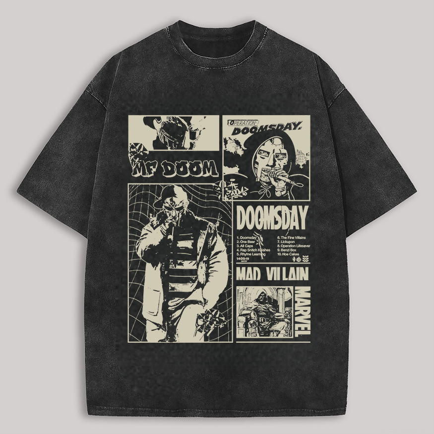 MF DOOM Operation: Doomsday Printed Unisex Washed T-Shirt