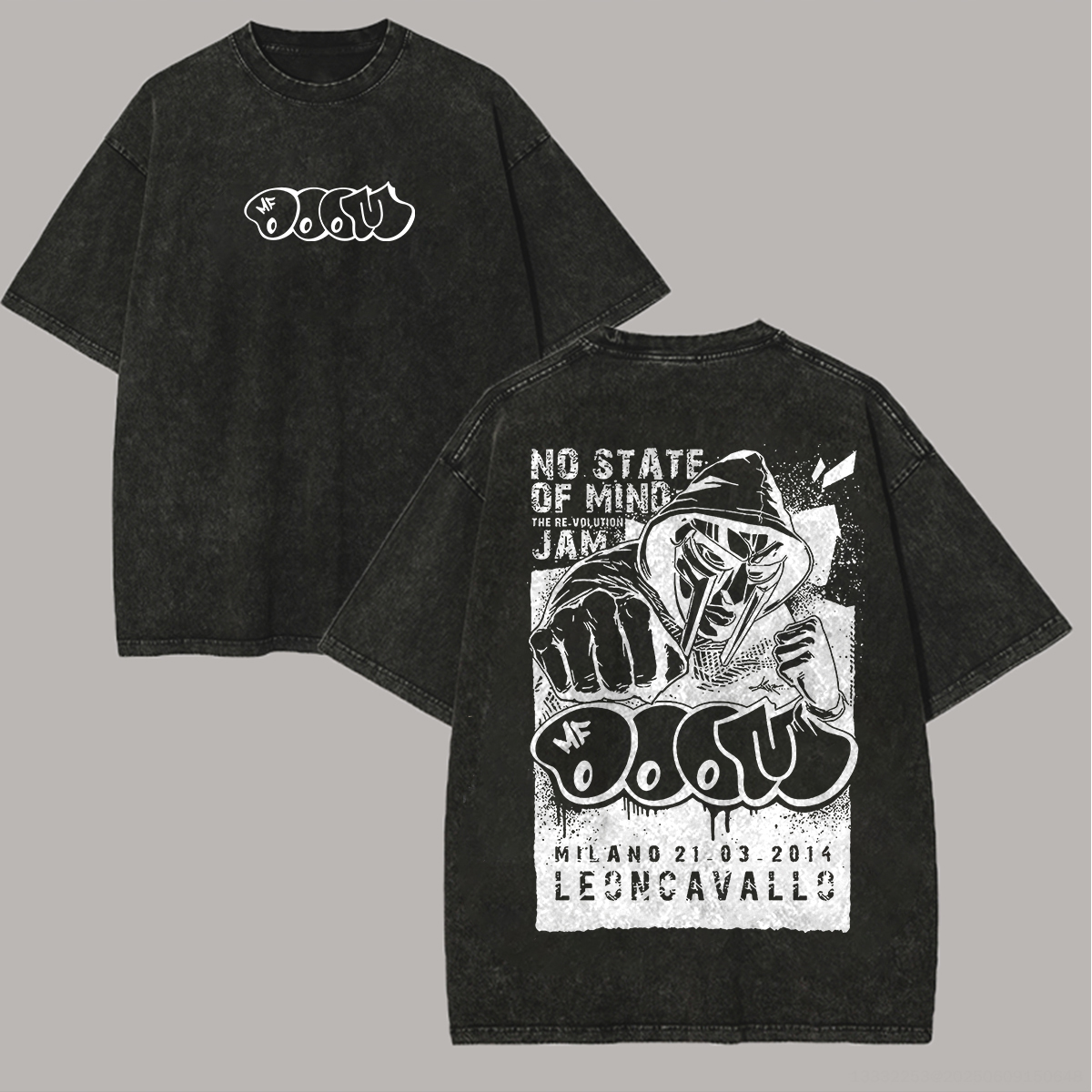 MF DOOM Hip-hop Artist Printed Unisex Washed T-Shirt