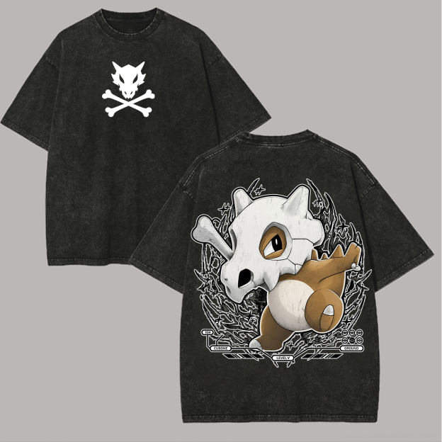 Cubone Printed Unisex Washed T-Shirt