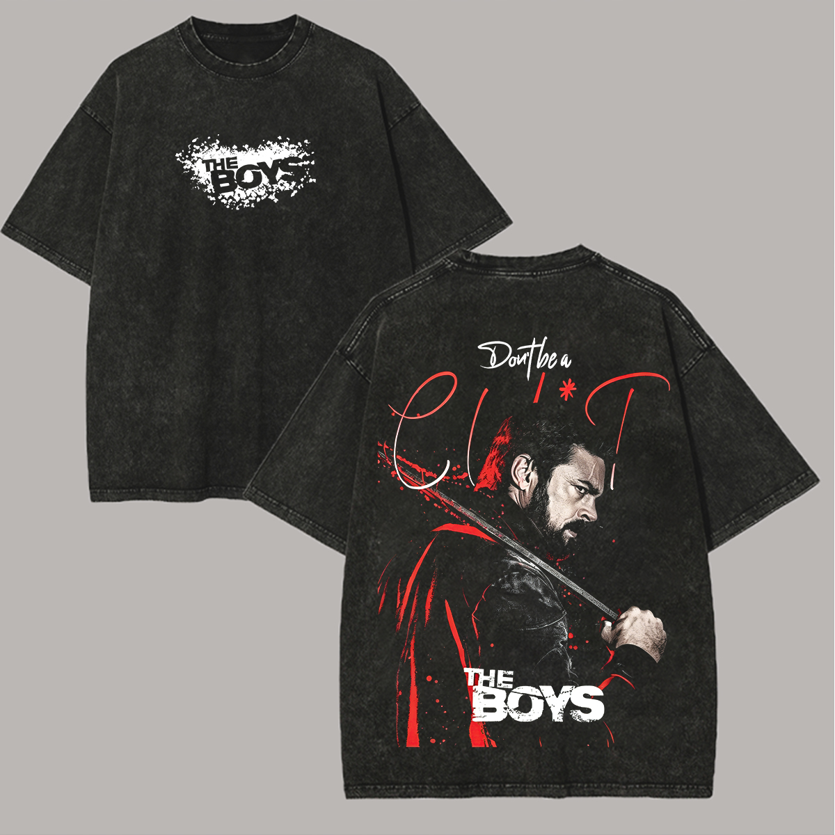 Billy Butcher Printed Unisex Washed T-Shirt Image - 1