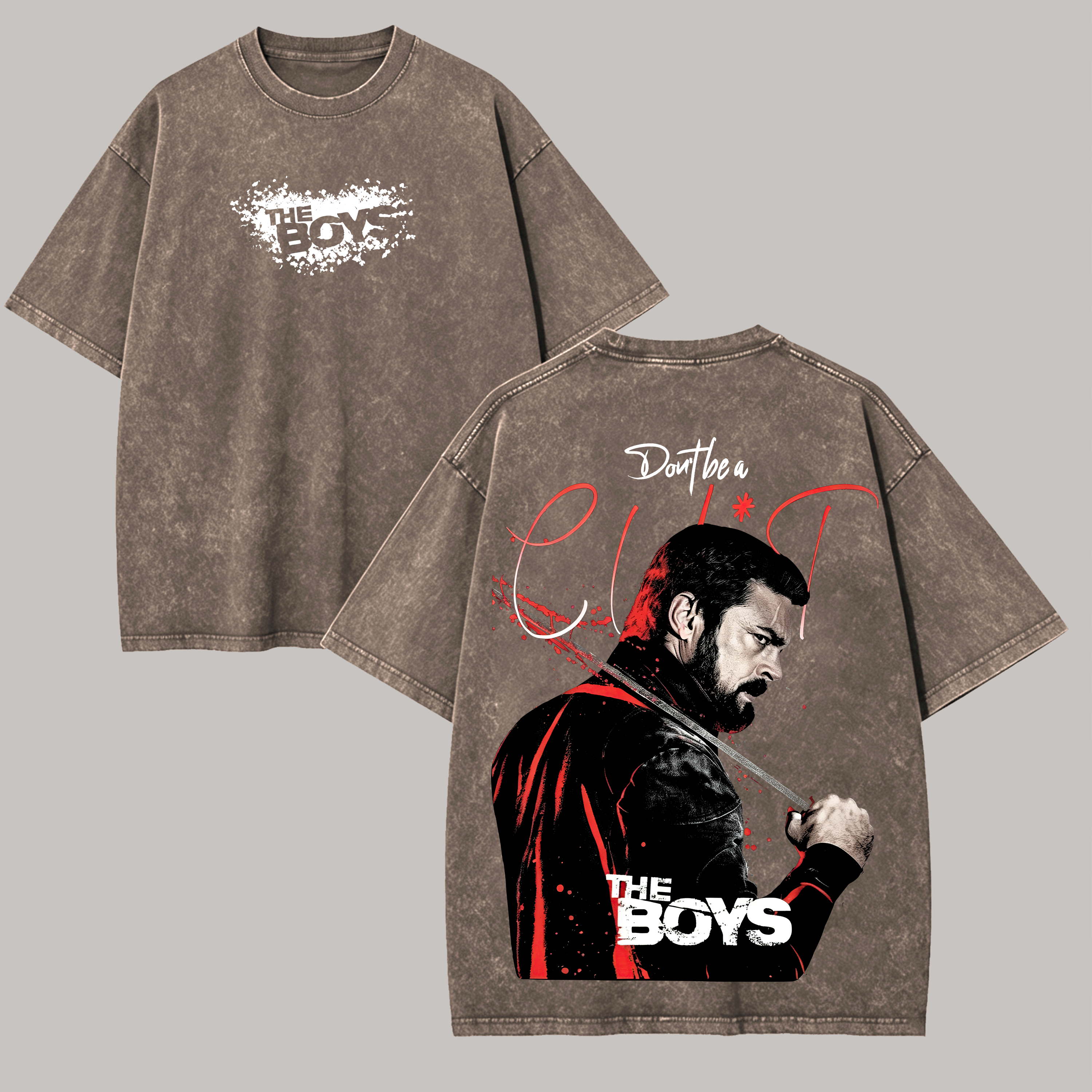 Billy Butcher Printed Unisex Washed T-Shirt Image - 8