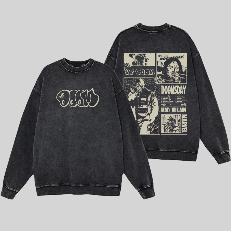MF DOOM Doomsday Printed Unisex Washed Sweatshirt