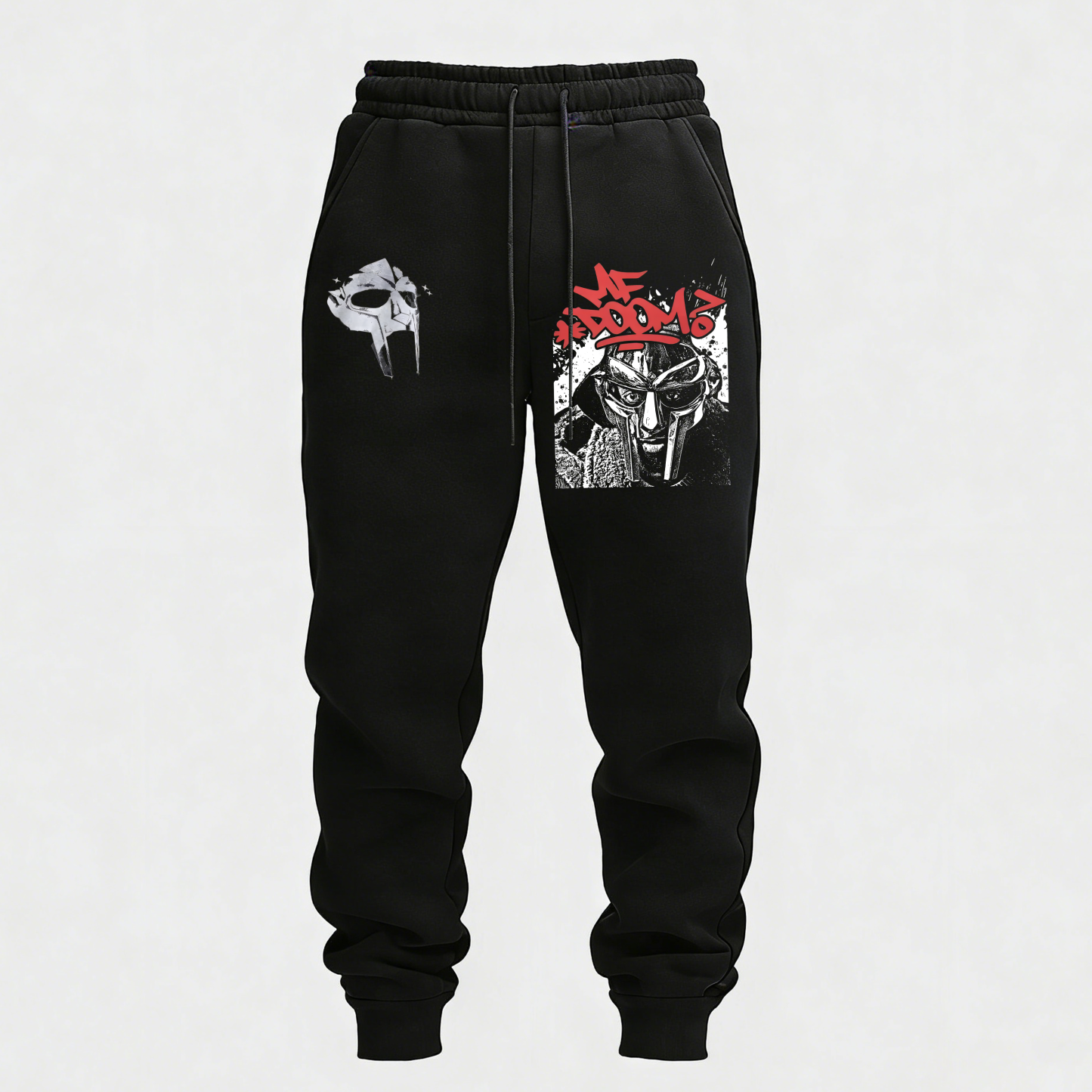MF DOOM Metal Face Mask Print Men's Fleece-lined Sweatpants