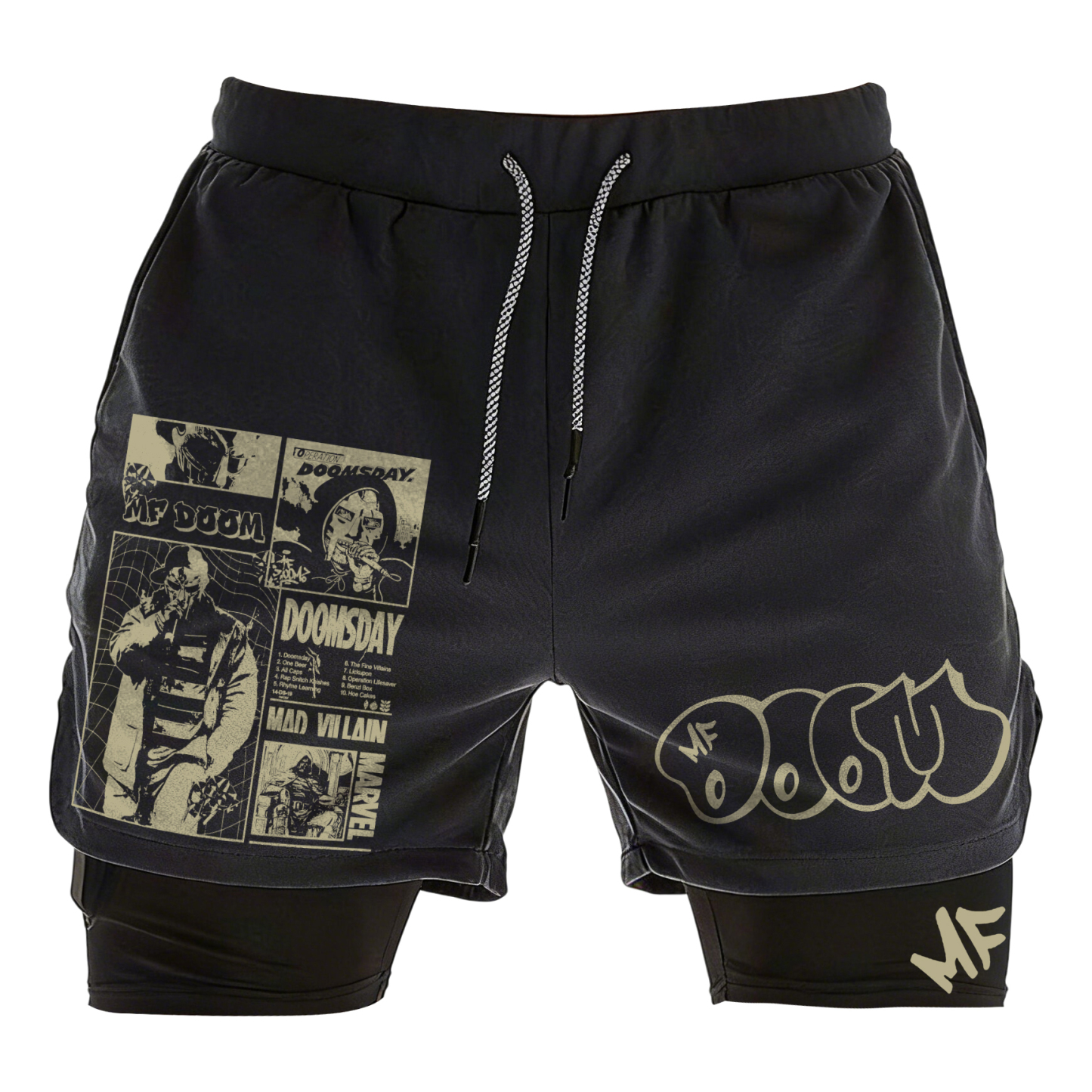 MF DOOM Rapper Street Art Print Men's Shorts