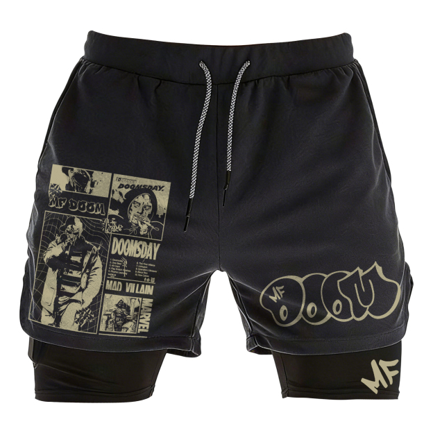 MF DOOM Rapper Street Art Print Men's Shorts