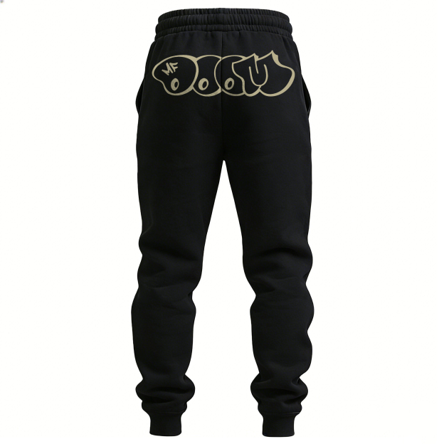 Legendary Underground Hip-hop Print Men's Fleece-lined Sweatpants Image - 2