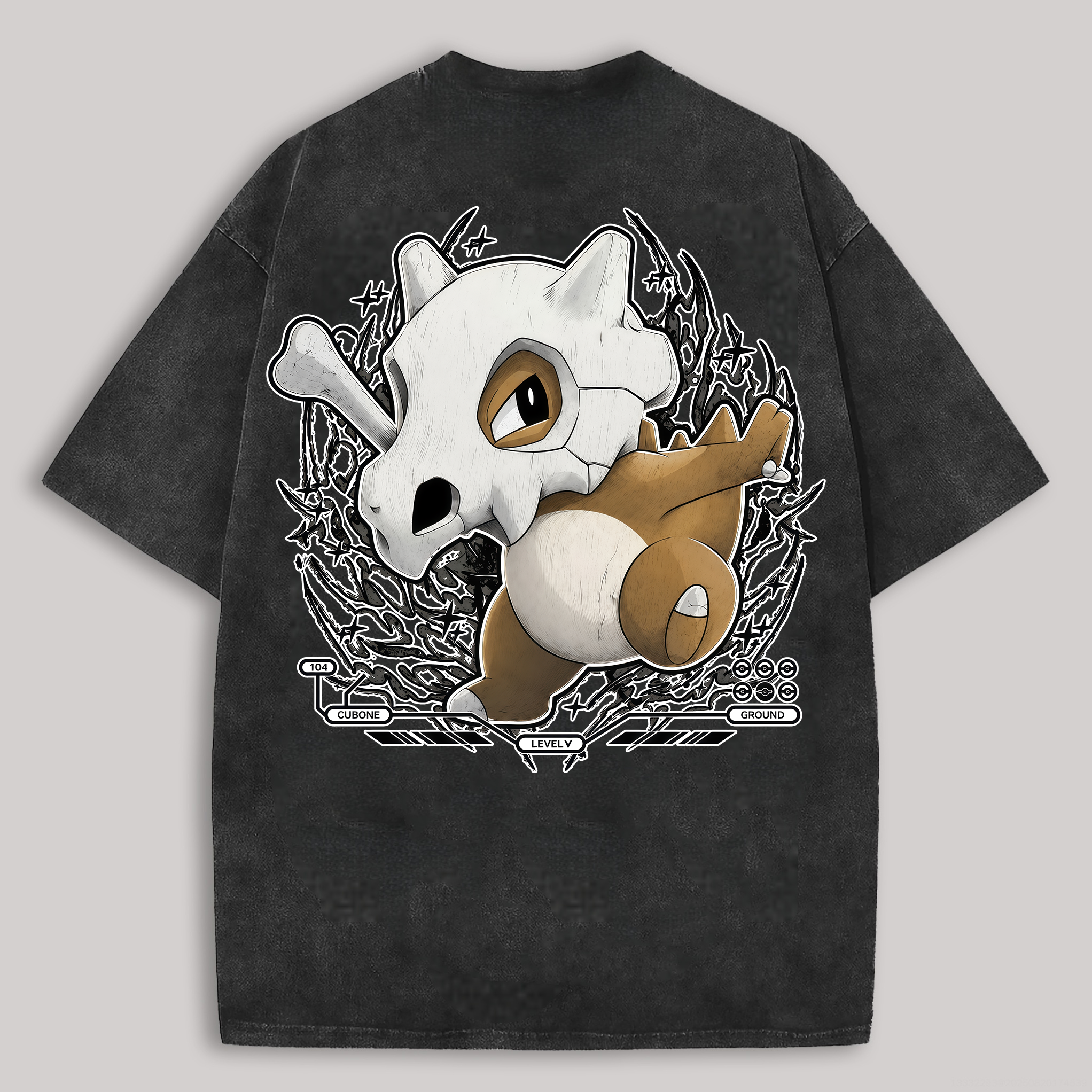  Cubone Printed Unisex Washed T-Shirt