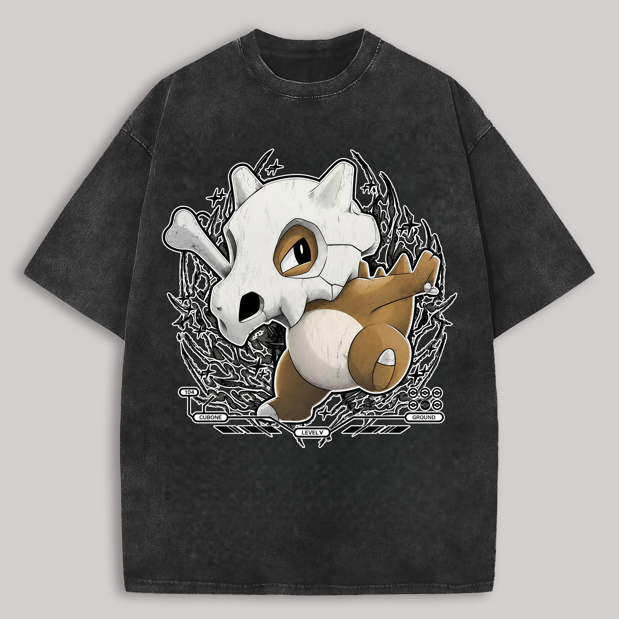  Cubone Printed Unisex Washed T-Shirt