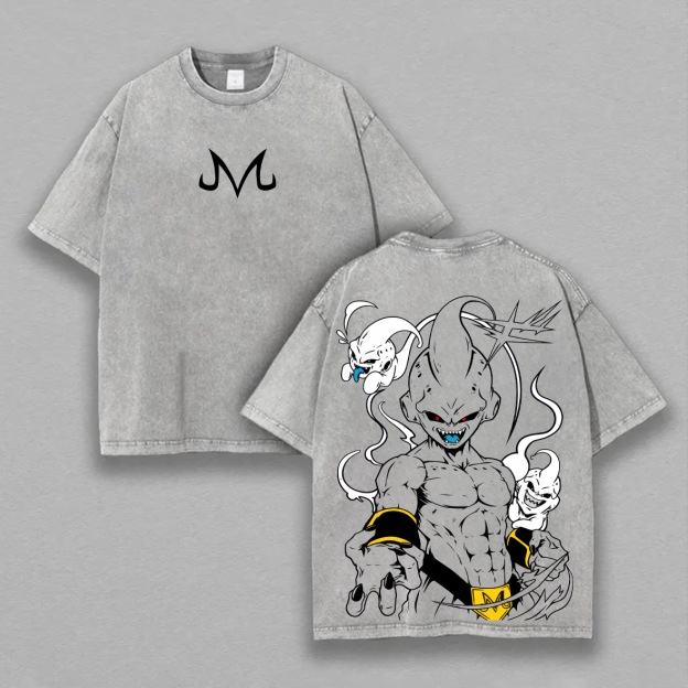 Dragon Ball Anime Villain Demon Awakening Printed Unisex Washed T-Shirt