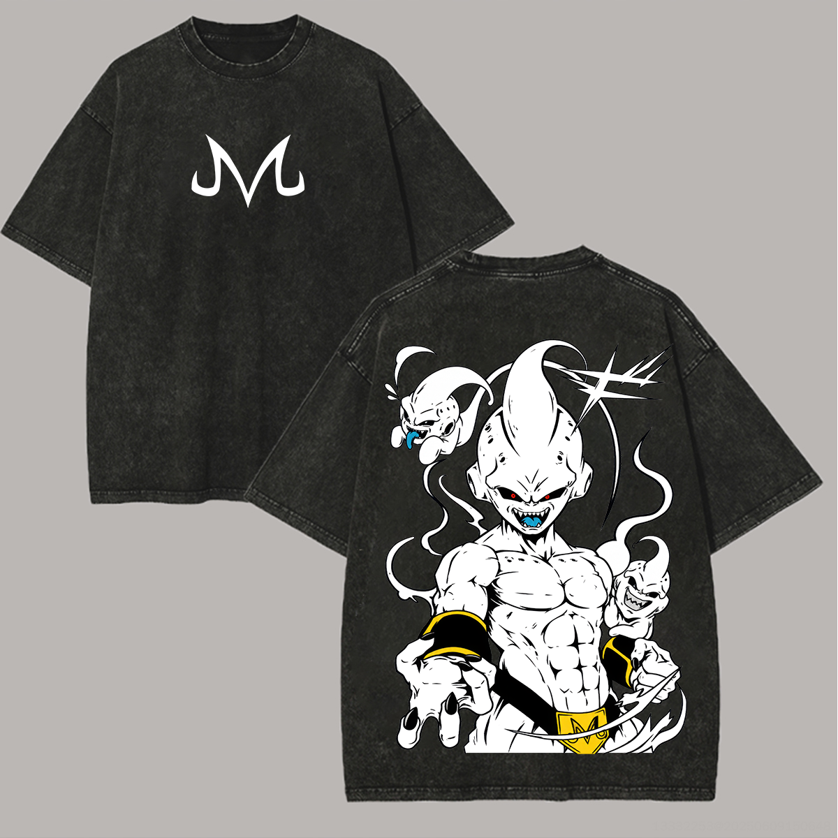Anime Villain Demon Awakening Printed Unisex Washed T-Shirt Image - 2