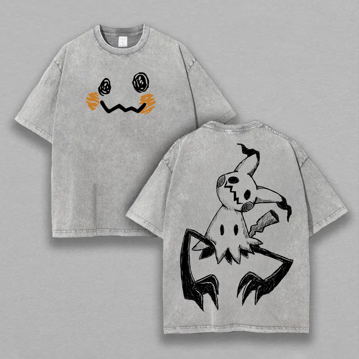  Mimikyu Printed Unisex Washed T-Shirt Image - 6