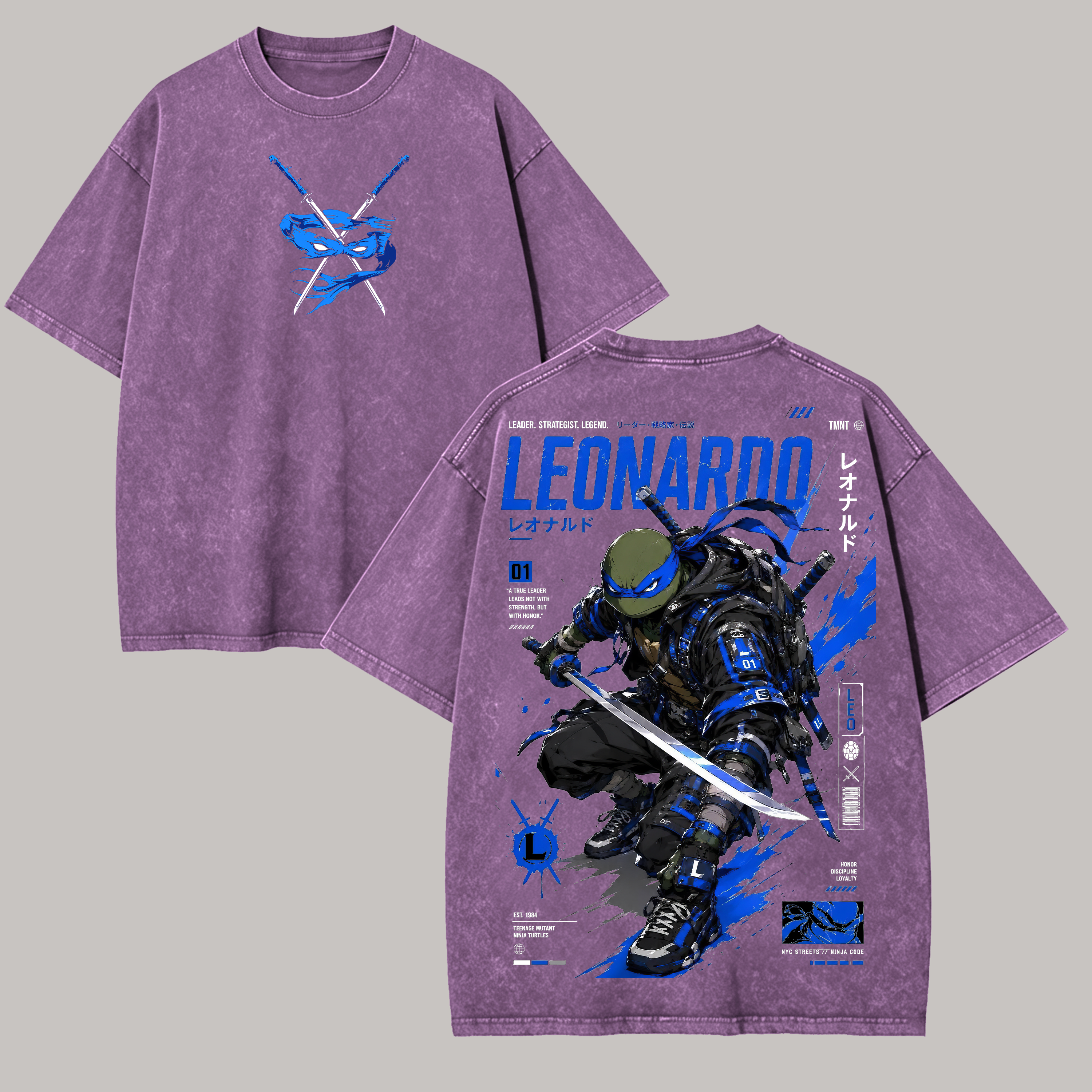 Cyberpunk Samurai Graphic Printed Unisex Washed T-Shirt Image - 2