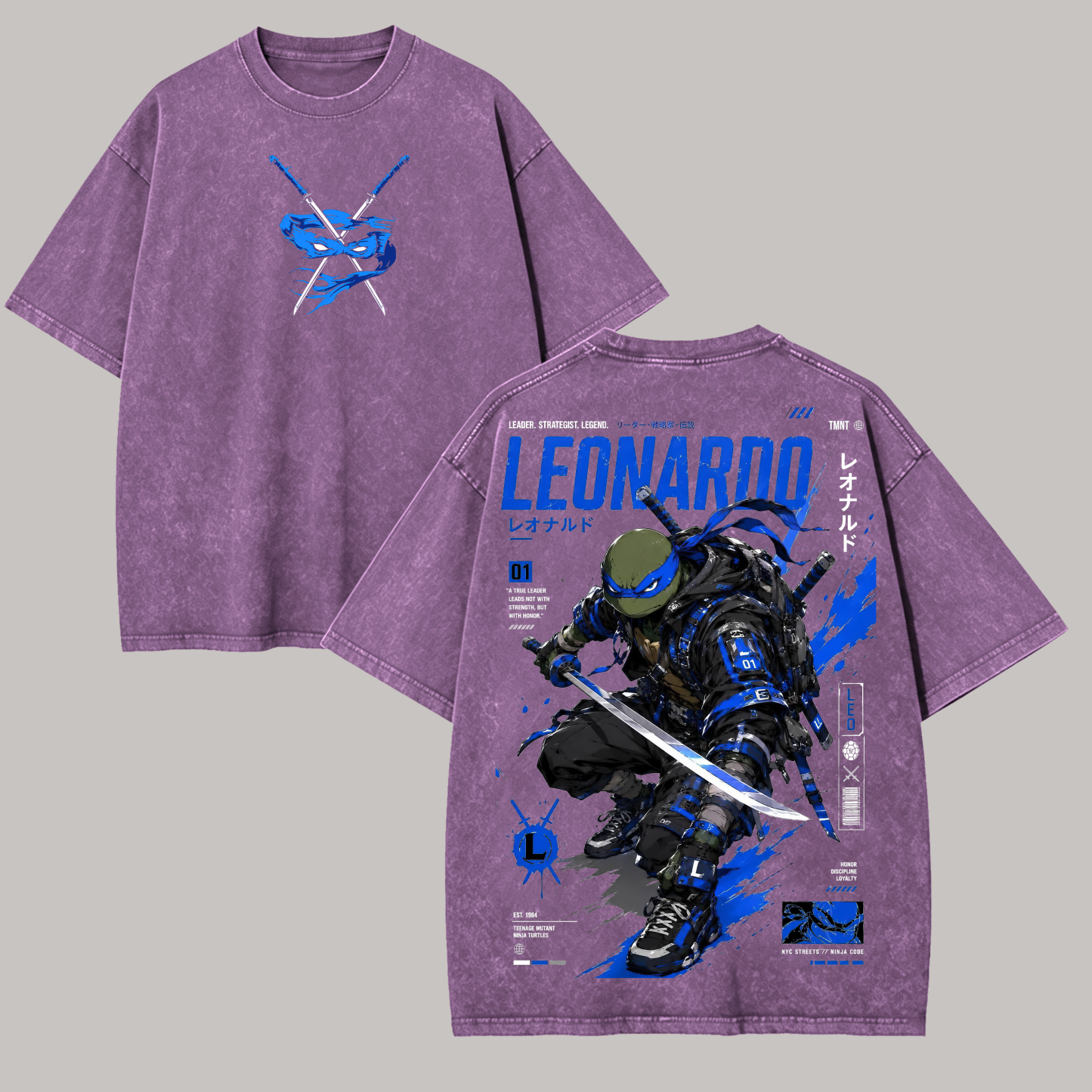 Cyberpunk Samurai Graphic Printed Unisex Washed T-Shirt Image - 2