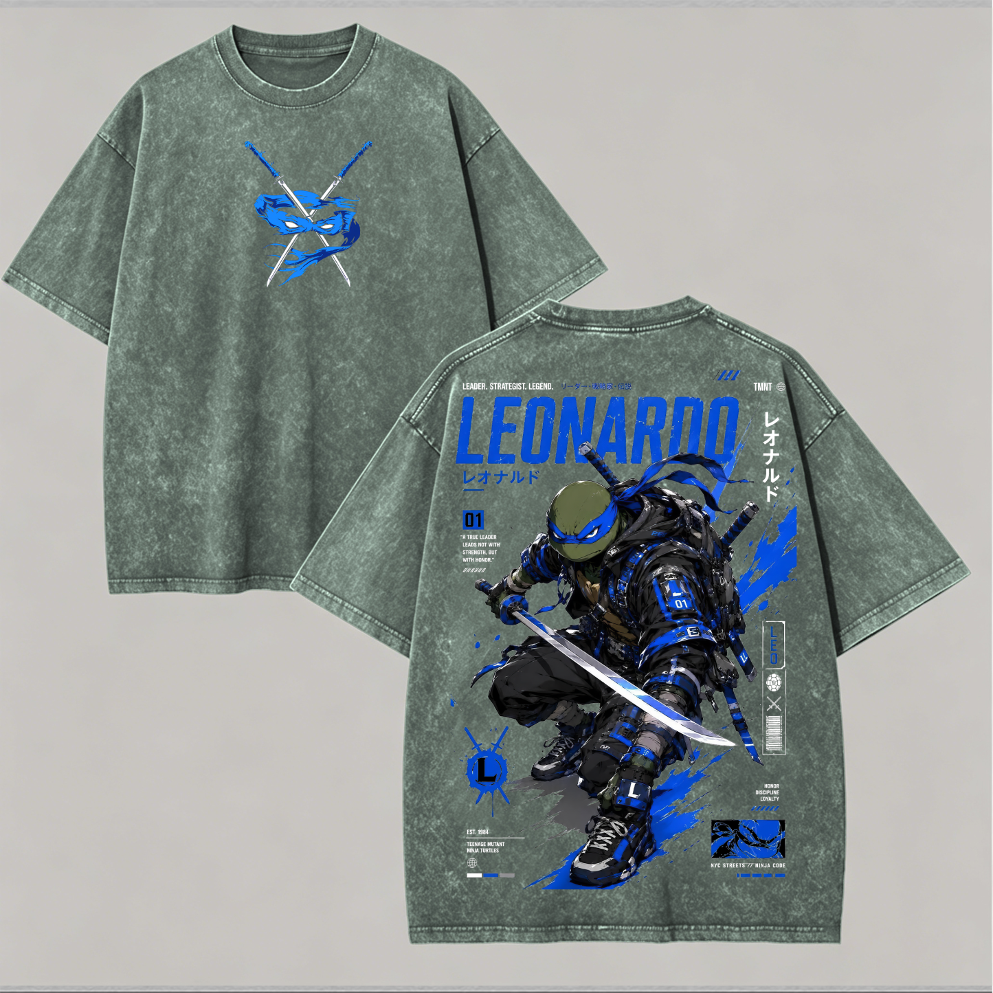 Cyberpunk Samurai Graphic Printed Unisex Washed T-Shirt Image - 5