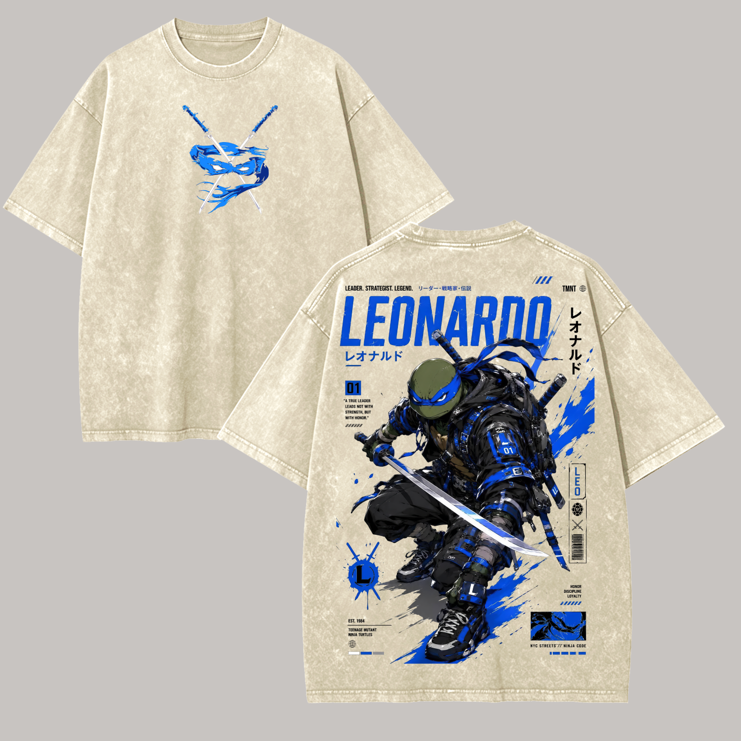 Cyberpunk Samurai Graphic Printed Unisex Washed T-Shirt Image - 4