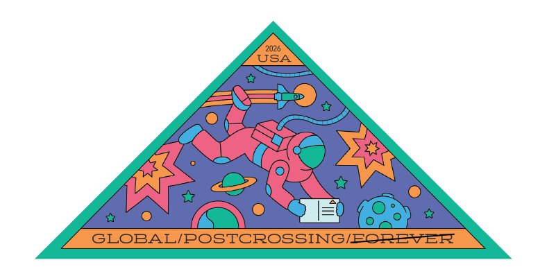 2026 Global Postcrossing International First Class Forever US Postage Stamps