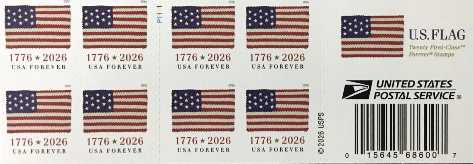 2026 U.S. Flag Forever First Class Postage Stamps