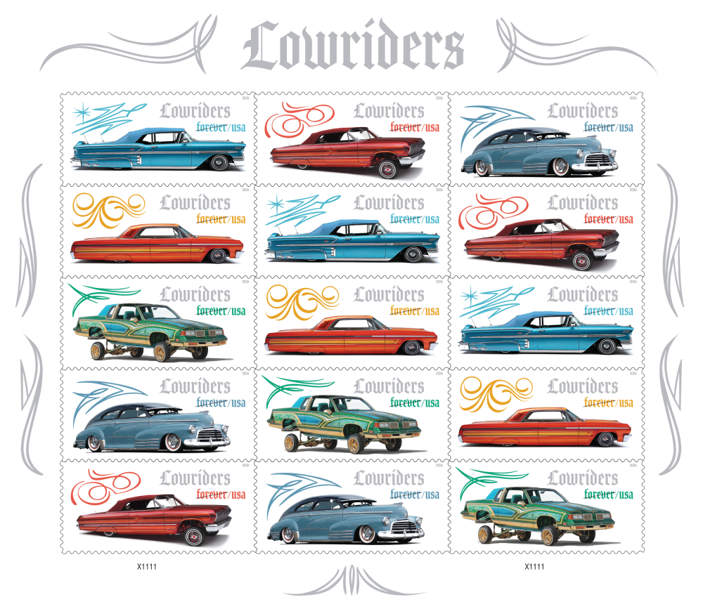 2026 Lowriders Stamps Forever First Class Postage Stamps