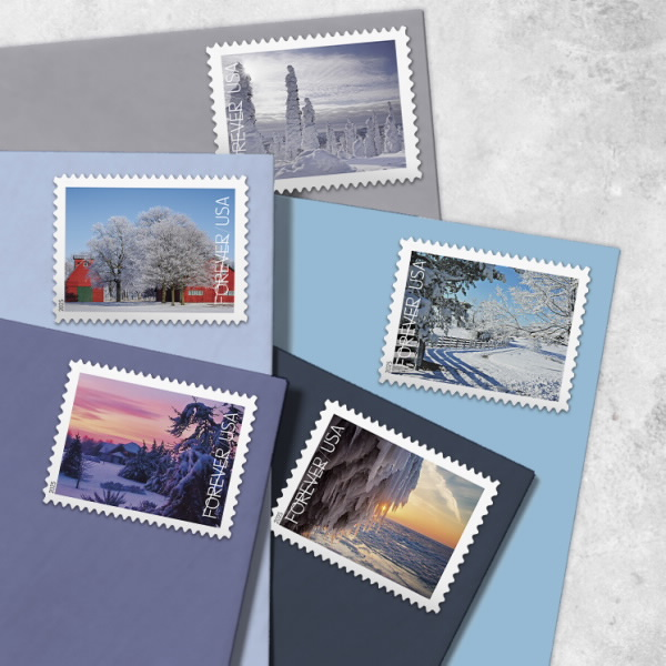 2025 Winter Landscapes Stamps Forever First Class Postage Stamps
